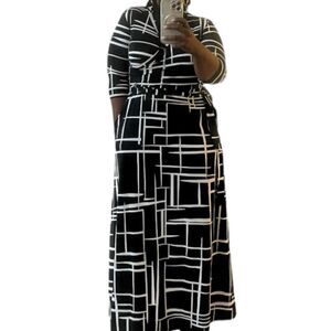 FANDEE Plus Size Maxi Dress for 3/4 Sleeve Size 2X